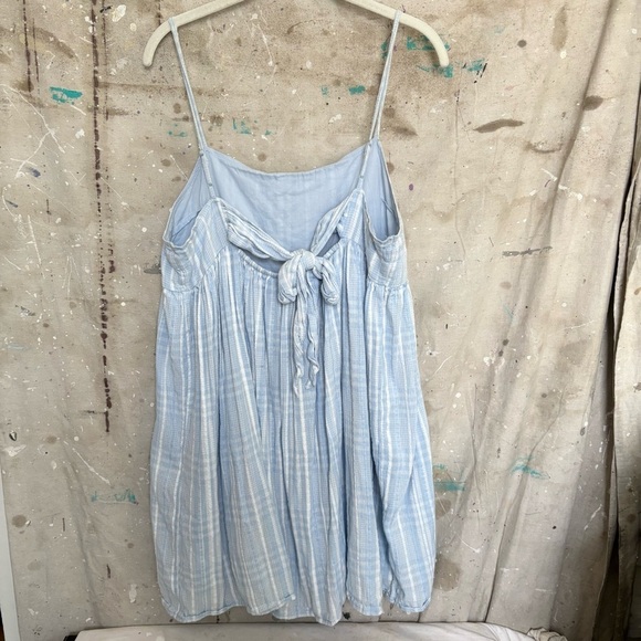 American Eagle Plaid Tie Back Babydoll Mini Dress - Picture 5 of 6